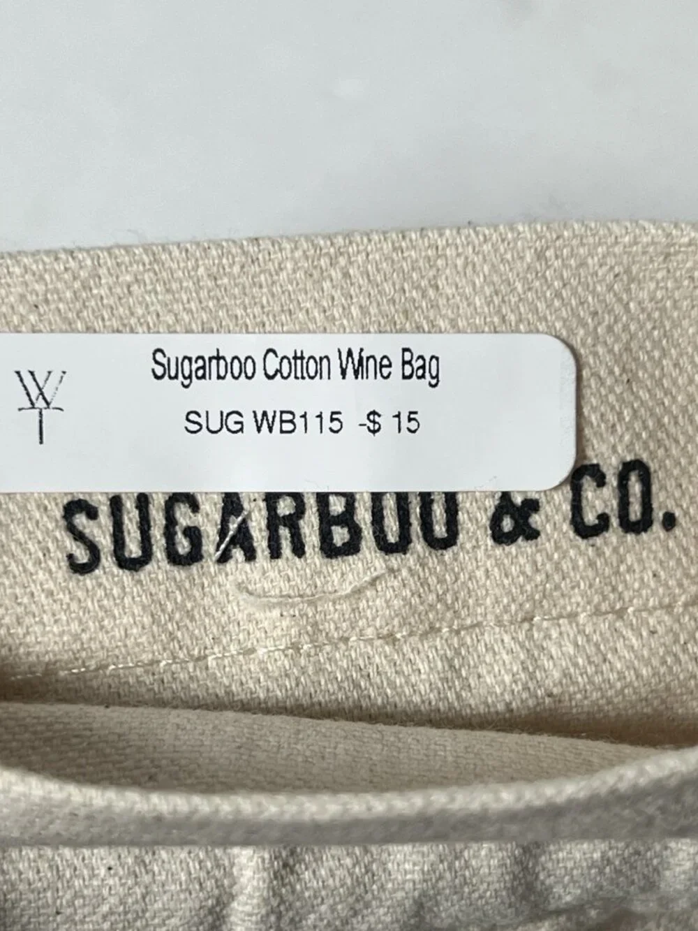 New Sugarboo Designs Co Wine For Dinner Gift Bag Drawstring Linen